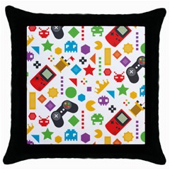 Gamer Throw Pillow Case (black) by designsbymallika