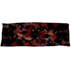 Red Dark Camo Abstract Print Body Pillow Case (dakimakura) by dflcprintsclothing