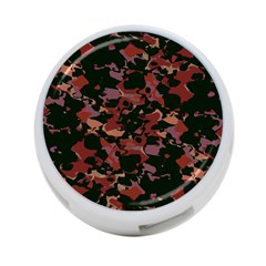 Red Dark Camo Abstract Print 4-port Usb Hub (one Side) by dflcprintsclothing