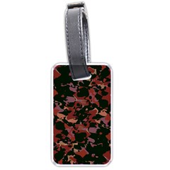 Red Dark Camo Abstract Print Luggage Tag (one Side) by dflcprintsclothing