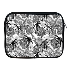 Black And White Leafs Pattern, Tropical Jungle, Nature Themed Apple Ipad 2/3/4 Zipper Cases by Casemiro