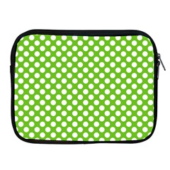 Pastel Green Lemon, White Polka Dots Pattern, Classic, Retro Style Apple Ipad 2/3/4 Zipper Cases by Casemiro