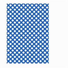 Pastel Blue, White Polka Dots Pattern, Retro, Classic Dotted Theme Large Garden Flag (two Sides) by Casemiro