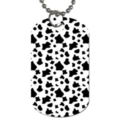 Black And White Cow Spots Pattern, Animal Fur Print, Vector Dog Tag (two Sides) by Casemiro