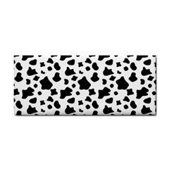 Black And White Cow Spots Pattern, Animal Fur Print, Vector Hand Towel by Casemiro