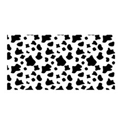 Black And White Cow Spots Pattern, Animal Fur Print, Vector Satin Wrap by Casemiro