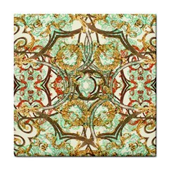 Multicolored Modern Collage Print Tile Coaster