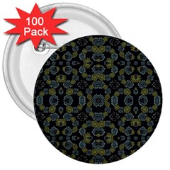 Modern Ornate Stylized Motif Print 3  Buttons (100 Pack)  by dflcprintsclothing