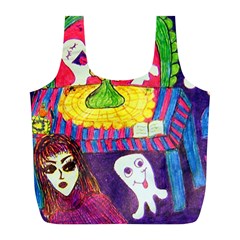 Circus Ghosts Full Print Recycle Bag (l) by snowwhitegirl