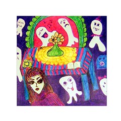 Circus Ghosts Small Satin Scarf (square)