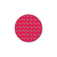 Headphones Girl Pink Red Golf Ball Marker (4 Pack)