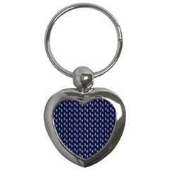 Headphones Girl Blue Key Chain (heart) by snowwhitegirl