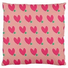 Hearts Large Flano Cushion Case (two Sides) by tousmignonne25