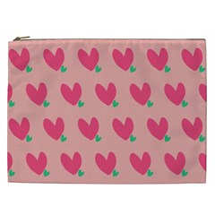 Hearts Cosmetic Bag (xxl) by tousmignonne25