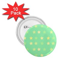 Stars Green 1 75  Buttons (10 Pack) by tousmignonne25