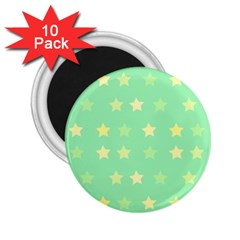 Stars Green 2 25  Magnets (10 Pack)  by tousmignonne25