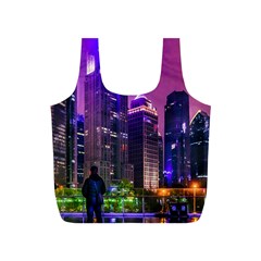 Lujiazui District Nigth Scene, Shanghai China Full Print Recycle Bag (s) by dflcprintsclothing