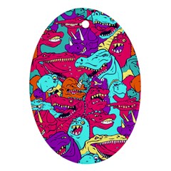 Dinos Oval Ornament (Two Sides)