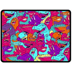 Dinos Fleece Blanket (large)  by Sobalvarro