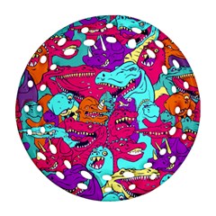 Dinos Round Filigree Ornament (Two Sides)