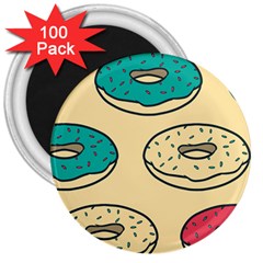 Donuts 3  Magnets (100 Pack) by Sobalvarro