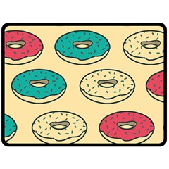 Donuts Double Sided Fleece Blanket (large)  by Sobalvarro