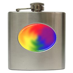 Rainbow Colors Lgbt Pride Abstract Art Hip Flask (6 Oz)
