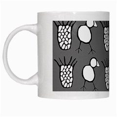 Grey Base, B&w Chpa Pattern Design White Mugs by CHPALTD