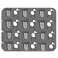 Grey Base, B&w Chpa Pattern Design Double Sided Flano Blanket (medium)  by CHPALTD