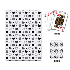 kitten head paw footprint seamless pattern 1 Playing Cards Single Design (Rectangle)