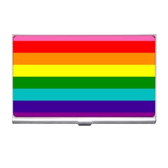 Original 8 Stripes Lgbt Pride Rainbow Flag Business Card Holder by yoursparklingshop