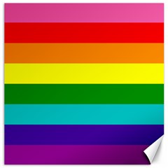 Original 8 Stripes Lgbt Pride Rainbow Flag Canvas 16  X 16  by yoursparklingshop