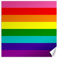 Original 8 Stripes Lgbt Pride Rainbow Flag Canvas 20  X 20  by yoursparklingshop