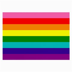 Original 8 Stripes Lgbt Pride Rainbow Flag Large Glasses Cloth (2 Sides) by yoursparklingshop