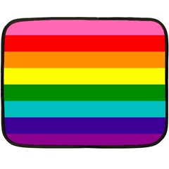Original 8 Stripes Lgbt Pride Rainbow Flag Fleece Blanket (mini) by yoursparklingshop