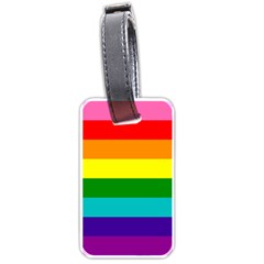 Original 8 Stripes Lgbt Pride Rainbow Flag Luggage Tag (one Side) by yoursparklingshop