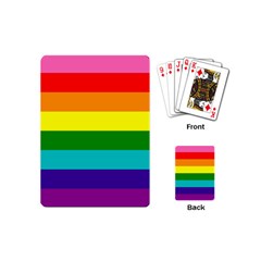 Original 8 Stripes Lgbt Pride Rainbow Flag Playing Cards Single Design (mini) by yoursparklingshop