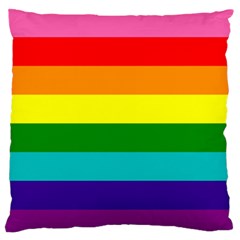 Original 8 Stripes Lgbt Pride Rainbow Flag Standard Flano Cushion Case (one Side) by yoursparklingshop