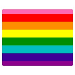 Original 8 Stripes Lgbt Pride Rainbow Flag Double Sided Flano Blanket (medium)  by yoursparklingshop