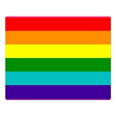 Original 8 Stripes Lgbt Pride Rainbow Flag Double Sided Flano Blanket (large) 