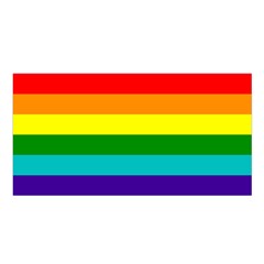 Original 8 Stripes Lgbt Pride Rainbow Flag Satin Shawl by yoursparklingshop