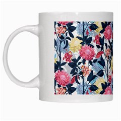Beautiful floral pattern White Mugs
