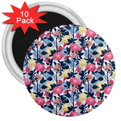 Beautiful floral pattern 3  Magnets (10 pack) 