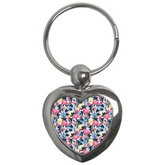 Beautiful Floral Pattern Key Chain (heart)