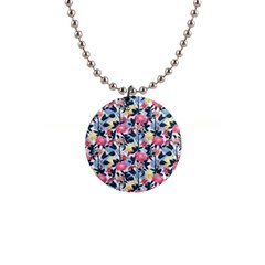 Beautiful Floral Pattern 1  Button Necklace