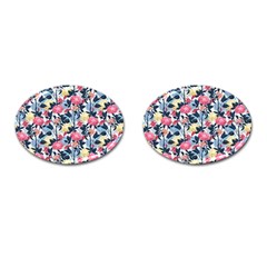 Beautiful floral pattern Cufflinks (Oval)