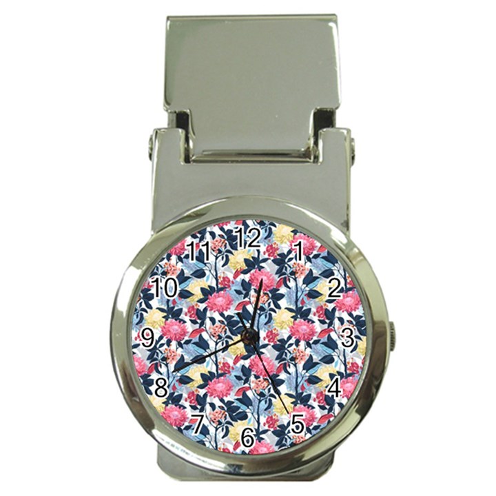 Beautiful floral pattern Money Clip Watches