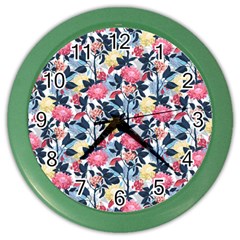 Beautiful floral pattern Color Wall Clock
