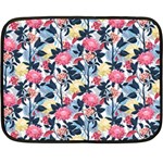 Beautiful floral pattern Double Sided Fleece Blanket (Mini)  35 x27  Blanket Front