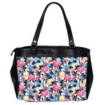 Beautiful floral pattern Oversize Office Handbag (2 Sides) Back